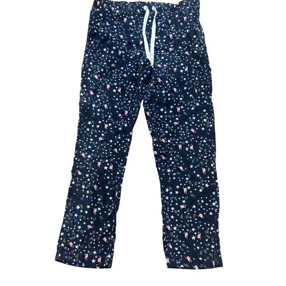 Vineyard Vines Other - Vineyard Vines Holiday Christmas Pajama Pant Blue Print Size M Cozy Cotton Blend